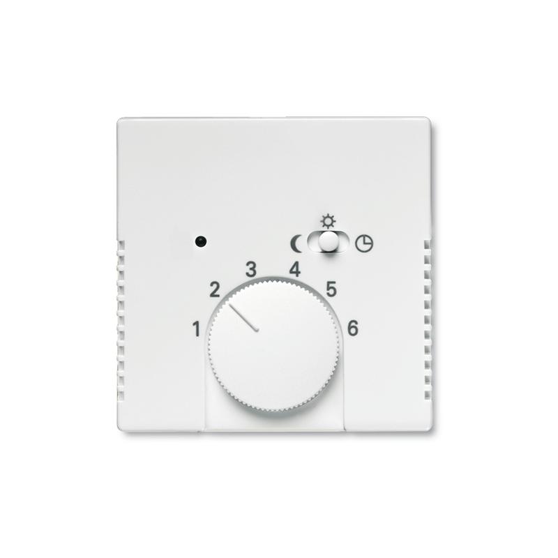 ABB 2CKA001710A3886 Kryt termostatu, s otočným ovladačem a posuvným přepínačem, mechová bílá