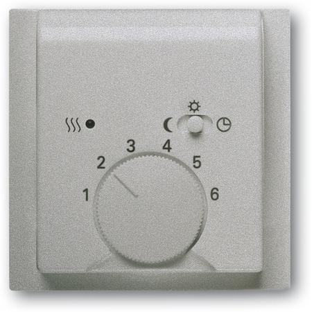 ABB 2CKA001710A3747 Kryt termostatu prostorového, s otočným ovládáním, saténová stříbrná
