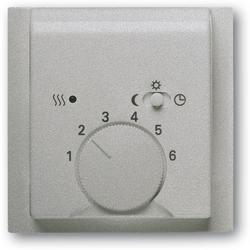 ABB 2CKA001710A3747 Kryt termostatu prostorového, s otočným ovládáním, saténová stříbrná