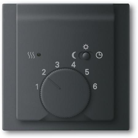 ABB 2CKA001710A3919 Kryt termostatu prostorového, s otočným ovládáním, mechová černá