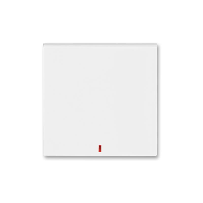 ABB 3559H-A00655 01 Kryt spínače kolébkového s červeným průzorem, bílá/ledová bílá