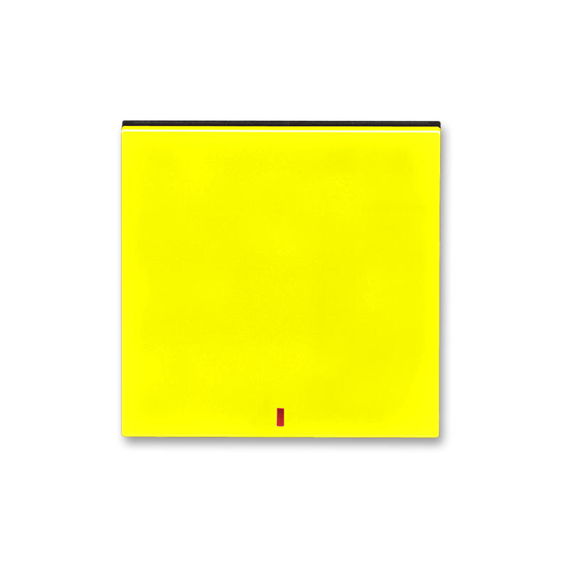ABB 3559H-A00655 64 Kryt spínače kolébkového s červeným průzorem, žlutá/kouřová černá