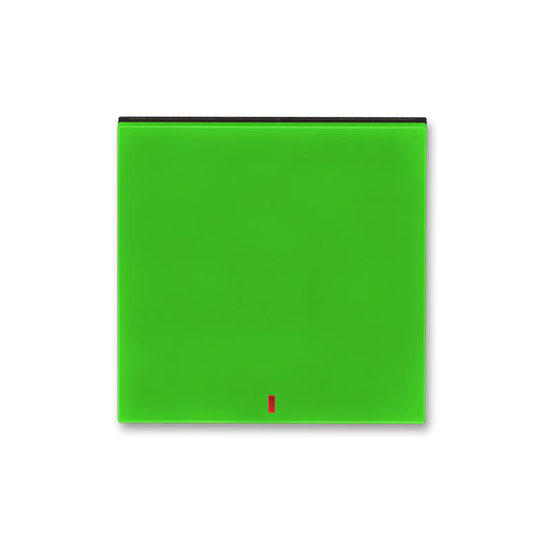 ABB 3559H-A00655 67 Kryt spínače kolébkového s červeným průzorem, zelená/kouř. černá
