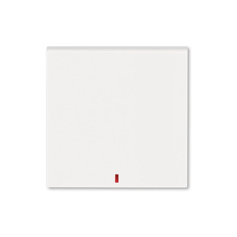 ABB 3559H-A00655 68 Kryt spínače kolébkového s červeným průzorem, perleťová/ledová bílá