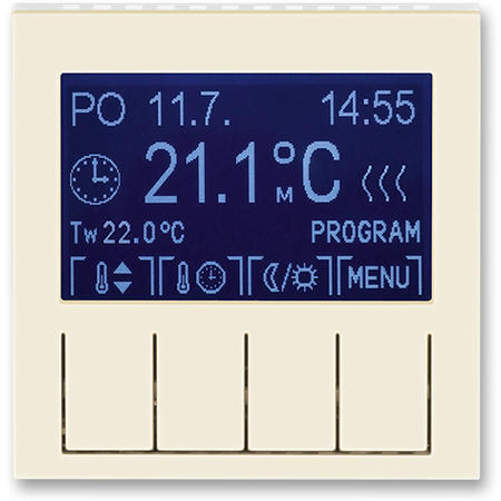 ABB 3292H-A10301 17 Termostat univerzální programovatelný (ovládací jednotka), slonová kost/bílá