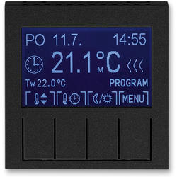 ABB 3292H-A10301 63 Termostat univerzální programovatelný (ovládací jednotka), onyx/kouřová černá