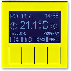 ABB 3292H-A10301 64 Termostat univerzální programovatelný (ovládací jednotka), žlutá/kouřová černá