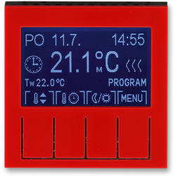 ABB 3292H-A10301 65 Termostat univerzální programovatelný (ovládací jednotka), červená/kouř. černá