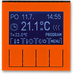 ABB 3292H-A10301 66 Termostat univerzální programovatelný (ovládací jednotka), oranžová/kouř. černá