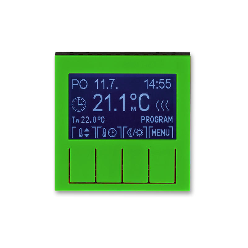 ABB 3292H-A10301 67 Termostat univerzální programovatelný (ovládací jednotka), zelená/kouř. černá