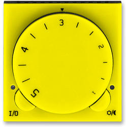 ABB 3292H-A10101 64 Termostat univerzální s otočným nastavením teploty (ovl. jednotka), žlutá/kouřová černá