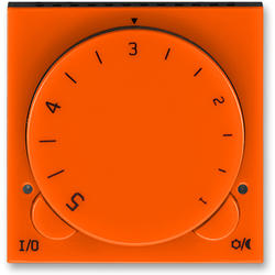 ABB 3292H-A10101 66 Termostat univerzální s otočným nastavením teploty (ovl. jednotka), oranžová/kouř. černá