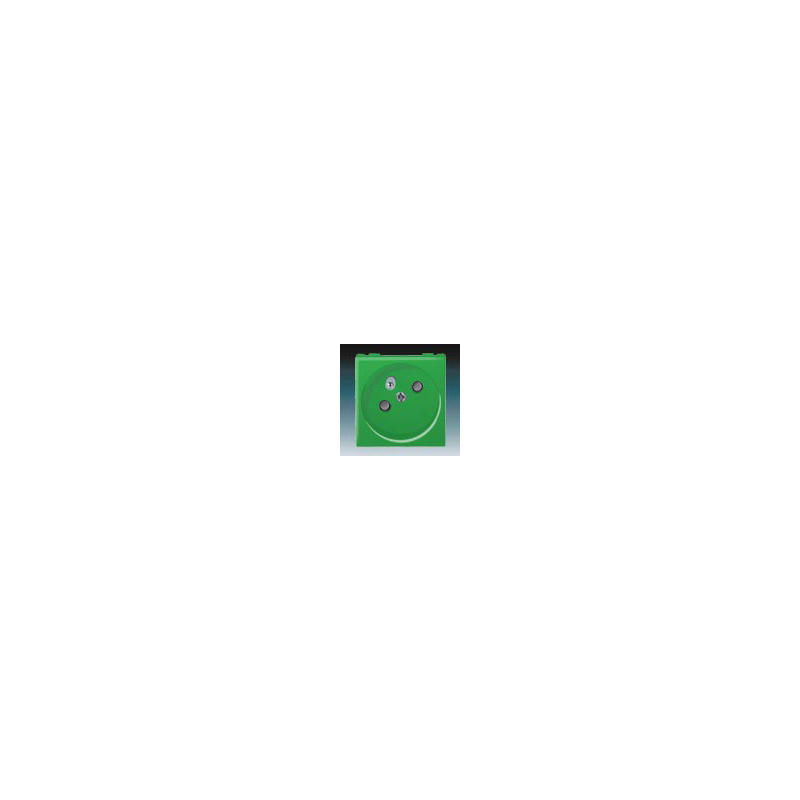 ABB 5525N-C02357 Z Zásuvka 45x45 s ochranným kolíkem, s clonkami, zelená (RAL 6018)