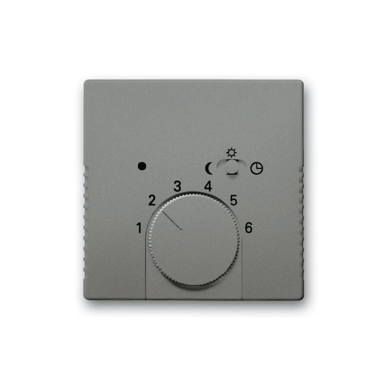ABB 2CKA001710A3848 Kryt termostatu prostorového, s otočným ovládáním, metalická šedá