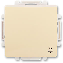 ABB 3557G-A80343 C1 Ovládač tlačítkový zapínací, s krytem, se symbolem zvonku, řaz. 1/0, krémová