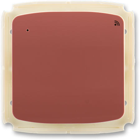 ABB 3299A-A11908 R2 Vysílač radiofrekvenčního (RF) signálu s krátkocestným ovladačem, nástěnný, vřesová červená