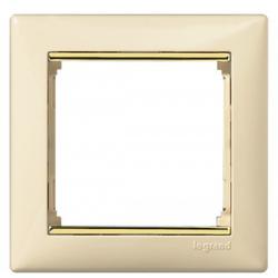 Legrand 774151 VALENA rám. 1p béžová-zlato