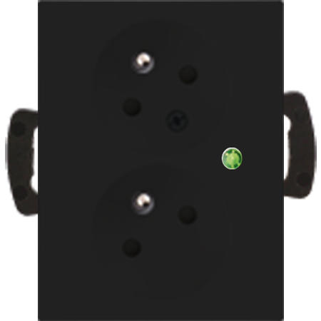 OBZOR DSD 85-85002-0000 Dvojzásuvka s přepěťovou ochranou, černý