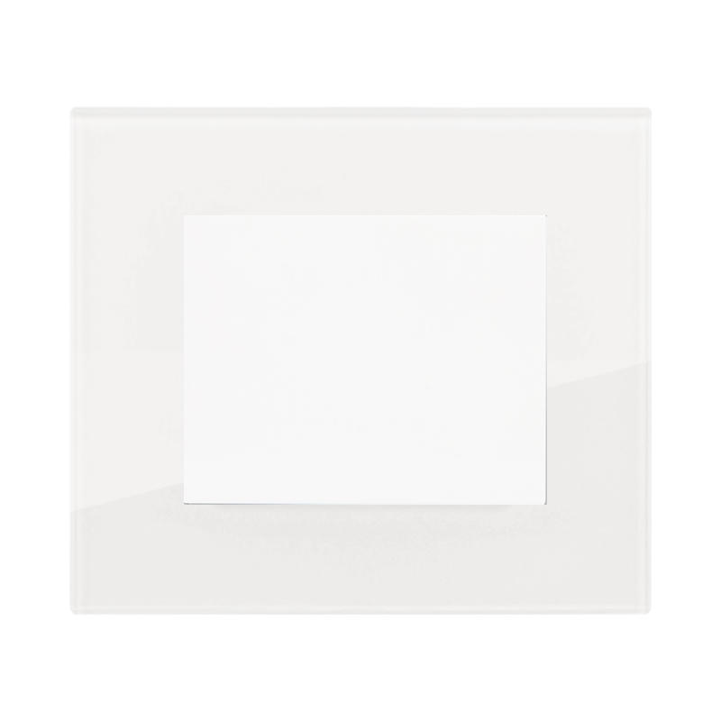 OBZOR DSD 00-00000-1150 Rámeček jednonásobný skleněný DECENTE, mléčně bílý