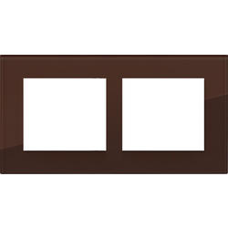 OBZOR DSD 00-00000-1256 Rámeček dvojnásobný skleněný DECENTE, čokoládově hnědý
