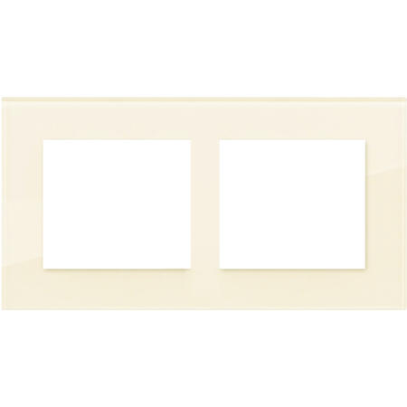 OBZOR DSD 00-00000-1259 Rámeček dvojnásobný skleněný DECENTE, smetanově bílý