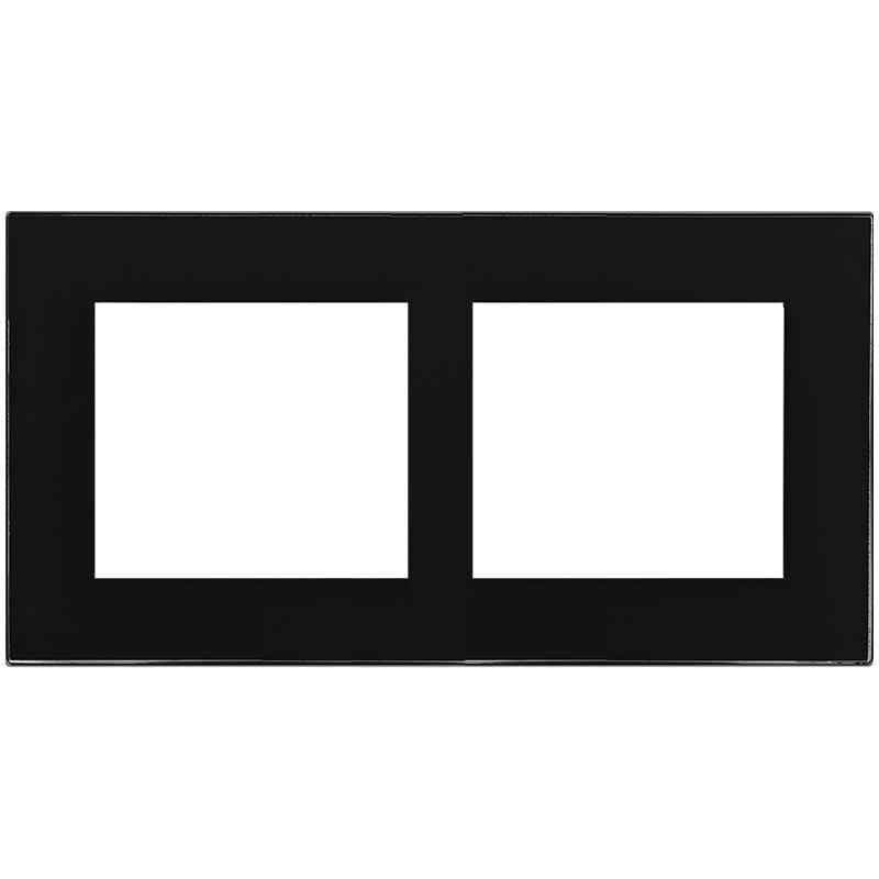 OBZOR DSD 00-00000-125K Rámeček dvojnásobný skleněný DECENTE, černý mat