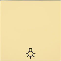OBZOR DSE 00-01404-000000 Kryt jednoduchý se symbolem světla, vanilkově žlutá