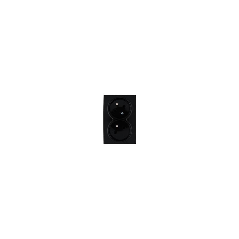 OBZOR DSE 00-82002-000000 Kryt zásuvky dvojnásobné, antracitově černá