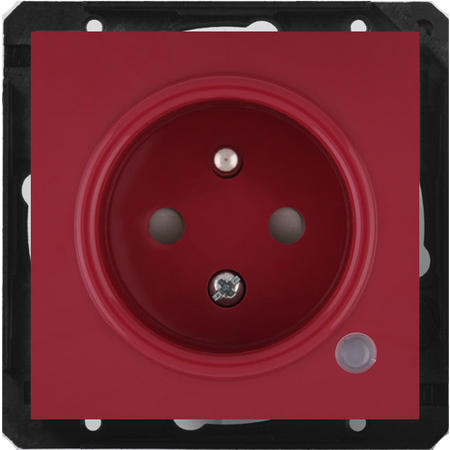 OBZOR DSE 84-84011-000000 Zásuvka s přepěťovou ochranou, rubínově červená
