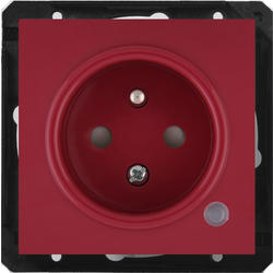 OBZOR DSE 84-84011-000000 Zásuvka s přepěťovou ochranou, rubínově červená