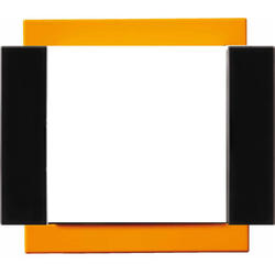 OBZOR DSE 00-00000-110241 Rámeček jednonásobný - boky antracitově černé VARIANT, tropicky oranžový