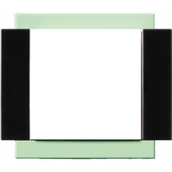 OBZOR DSE 00-00000-110247 Rámeček jednonásobný - boky antracitově černé VARIANT, pistáciově zelený