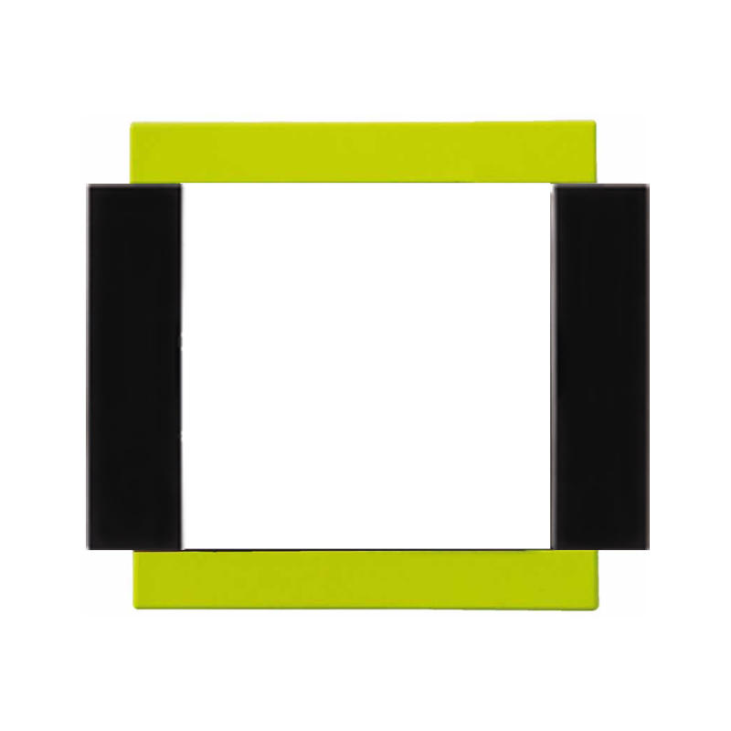 OBZOR DSE 00-00000-110248 Rámeček jednonásobný - boky antracitově černé VARIANT, limetkově zelený