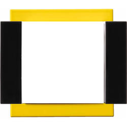 OBZOR DSE 00-00000-110249 Rámeček jednonásobný - boky antracitově černé VARIANT, citrusově žlutý