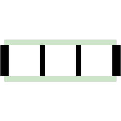 OBZOR DSE 00-00000-130247 Rámeček trojnásobný - boky antracitově černé, pistáciově zelený