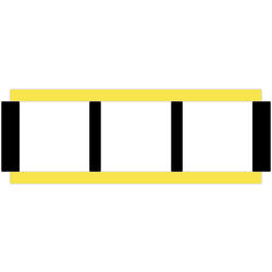 OBZOR DSE 00-00000-130249 Rámeček trojnásobný - boky antracitově černé, citrusově žlutý