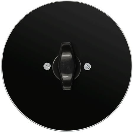 OBZOR DSR 00-00202-1131 Rámeček jednonásobný skleněný pro vypínač RETRO, černý