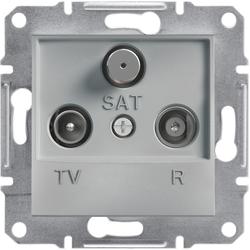 Schneider Electric EPH3500261 Asfora - Zásuvka TV-R-SAT, průběžná, alu