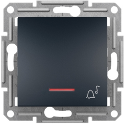 Schneider Electric EPH1700171 Asfora - Tlačítko "zvonek" orientační kontrolka 1/0So bezšroubové, antracit
