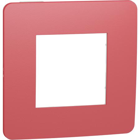 Schneider Electric NU280213 Unica Studio Color - Krycí rámeček jednonásobný, Red/Bílý