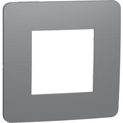 Schneider Electric NU280221 Unica Studio Color - Krycí rámeček jednonásobný, Dark Grey/Bílý