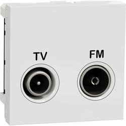 Schneider Electric NU345218 Unica - Zásuvka TV/R koncová, 4 dB, 2M, Bílá