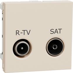 Schneider Electric NU345444 Unica - Zásuvka TV-R/SAT individuální 2 dB, 2M, Béžová