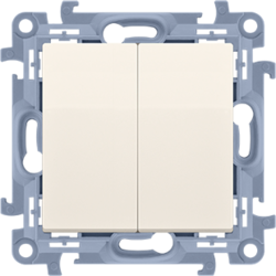 Simon CP2.01/41 Ovládač zapínací dvojitý, řazení 1/0+1/0 krémová 10AX