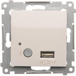 Simon D7501385.01/11 Bluetooth přijímač s USB nabíječkou bílá