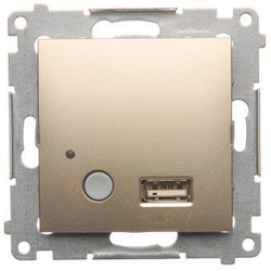Simon D7501385.01/44 Bluetooth přijímač s USB nabíječkou zlatá matná, metalizovaná