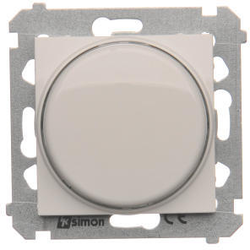Simon DS9L.01/11 Stmívač pro stmívatelné LED, otočné ovládání, tlačítkové spínání, jednoobvodový bílá se schodišťovým spínačem:Ano