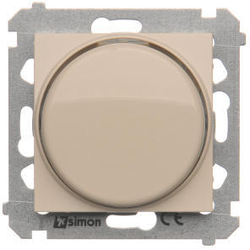 Simon DS9L.01/41 Stmívač pro stmívatelné LED, otočné ovládání, tlačítkové spínání, jednoobvodový krémová se schodišťovým spínačem:Ano