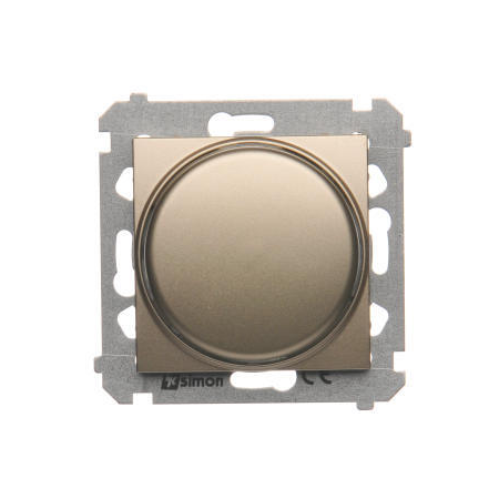 Simon DS9L.01/44 Stmívač pro stmívatelné LED, otočné ovládání, tlačítkové spínání, jednoobvodový zlatá matná, metalizovaná se schodišťovým spínačem:Ano