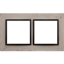 Simon DRN2/93 Betonový rámeček 2-násobný světlý beton/antracit